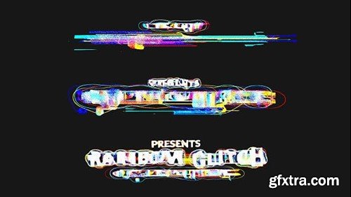 Videohive Rainbow Glitch Text Maker 19610050