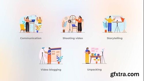 Videohive Video blogging - Blue orange concept 40871132