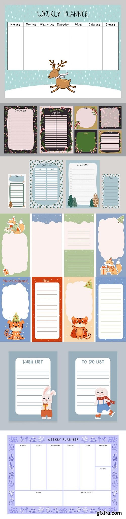 Set christmas planner and todo list