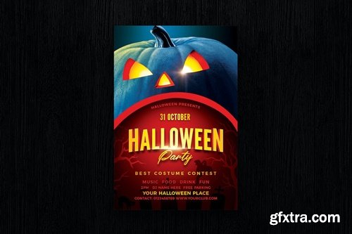 Halloween Party Flyer templates BY3X2N4