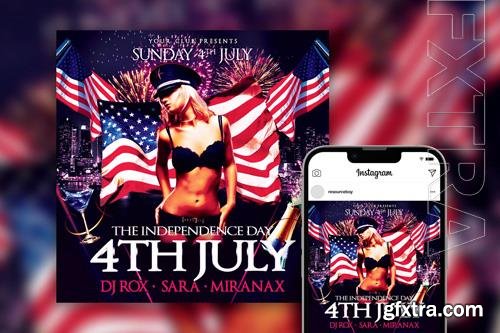 Urban Independence Day Party Instagram Post Template Beautiful PSD