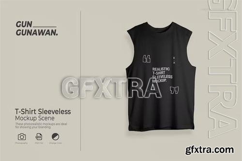 T-Shirt Sleeveless Mockup DQLWDHT