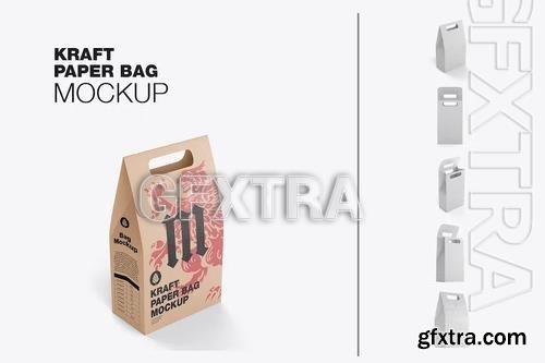 Set Kraft Paper Bags Mockup K8TPMKD