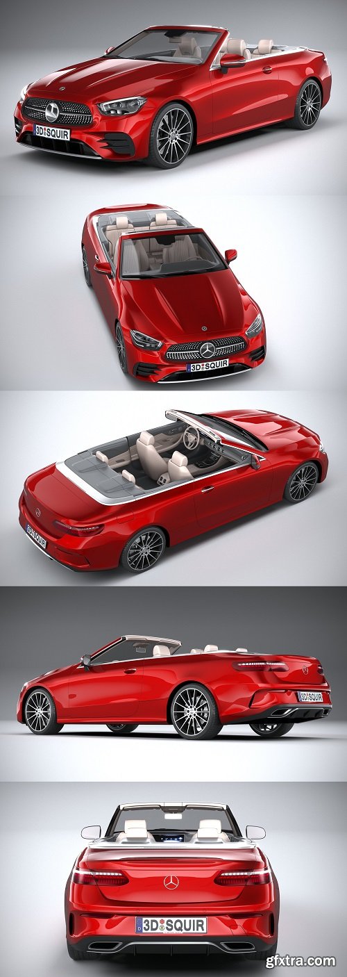 Mercedes-Benz E-Class Cabrio AMG Line 2021 3D Model