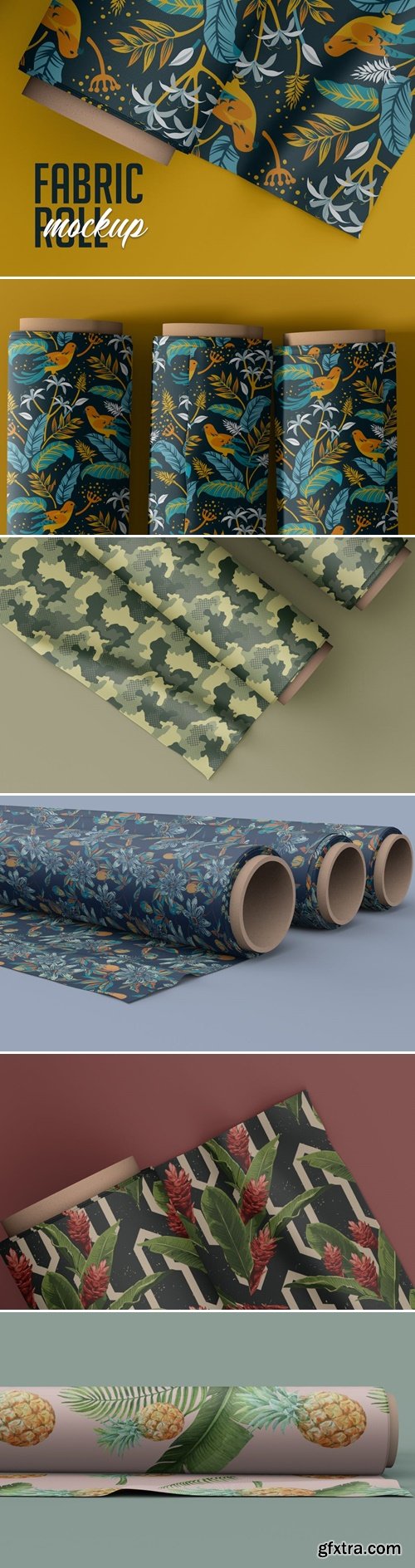 Fabric Roll Mockup Set EK2TTXA