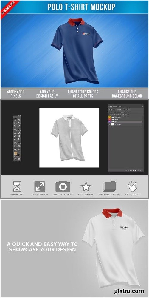 Polo t-shirt mockup