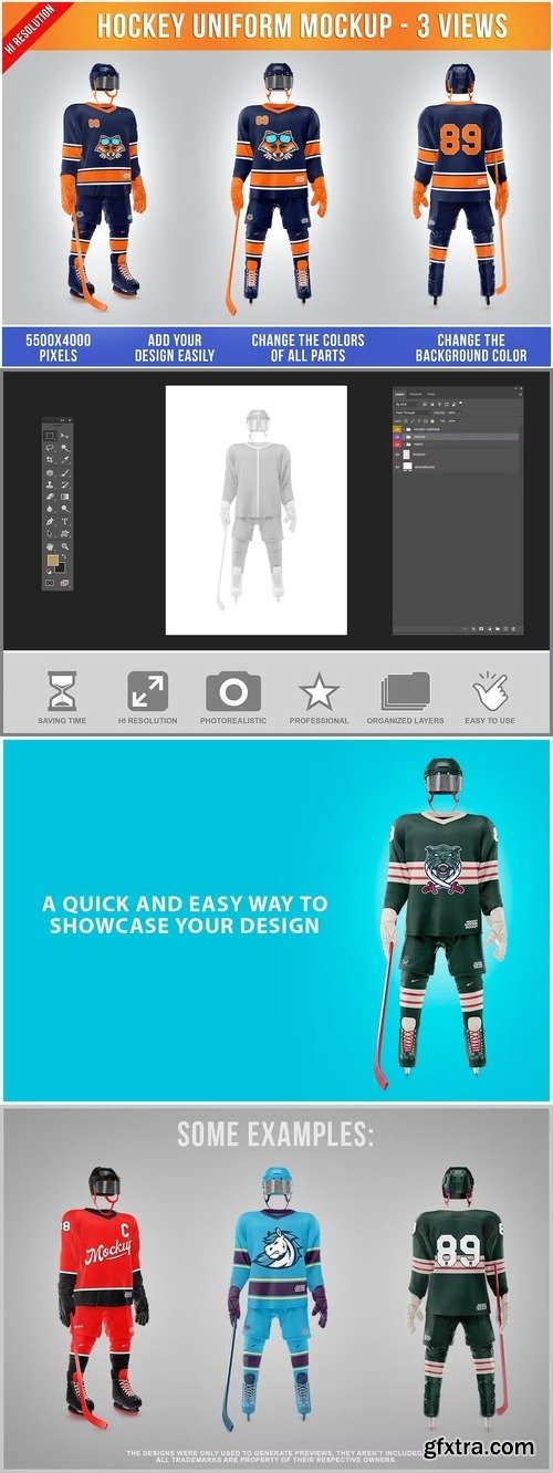 Hockey uniform mockup