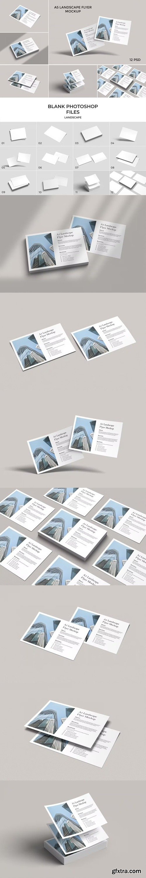 A5 landscape flyer mockup