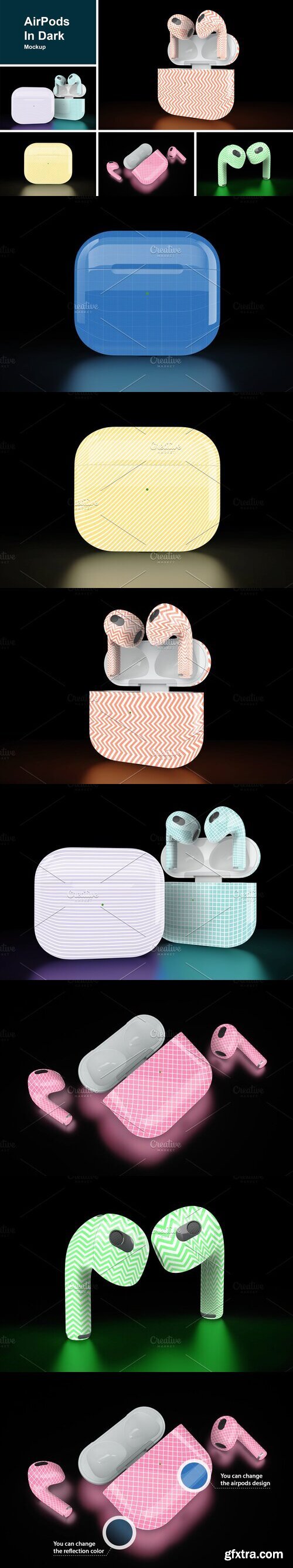 Creativemarket - AirPods In Dark Mockup 6786055