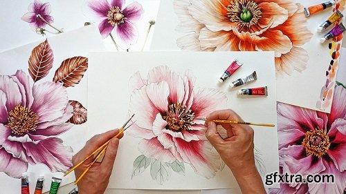 Watercolor for Beginners: Fun and Easy Techniques to Paint Realistic Flowers