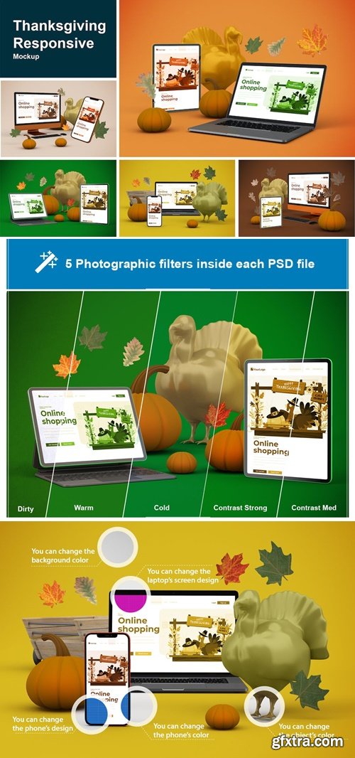 Thanksgiving Responsive mockup VDL37RG