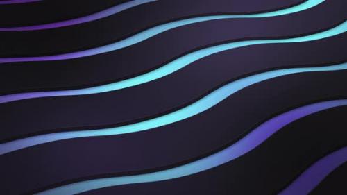 Videohive - Blue abstract background with wavy pattern 4K - 40938308 - 40938308