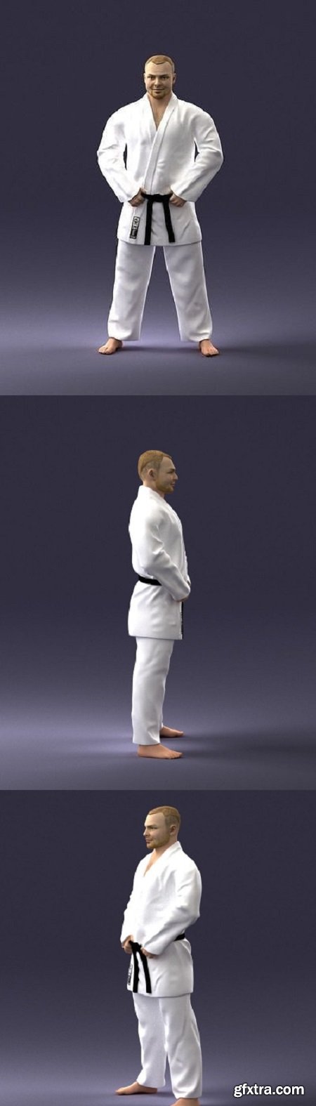 Karate man 1105 3d model