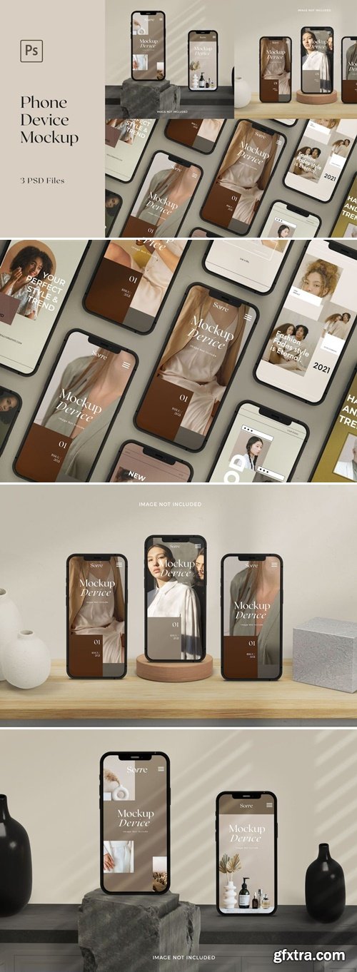 Phone Mockup Realistic Device Scandinavian VCLPCFB