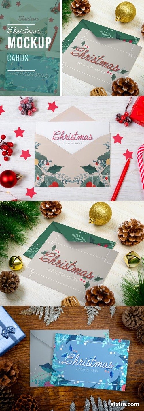 Christmas cards mockup