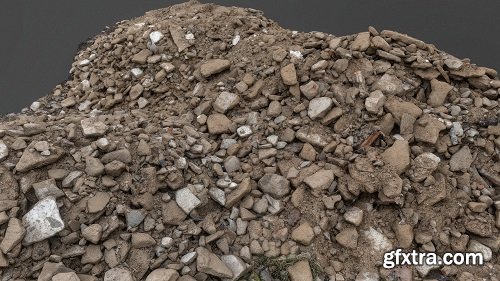 Tripple piles of rubble 3D Model