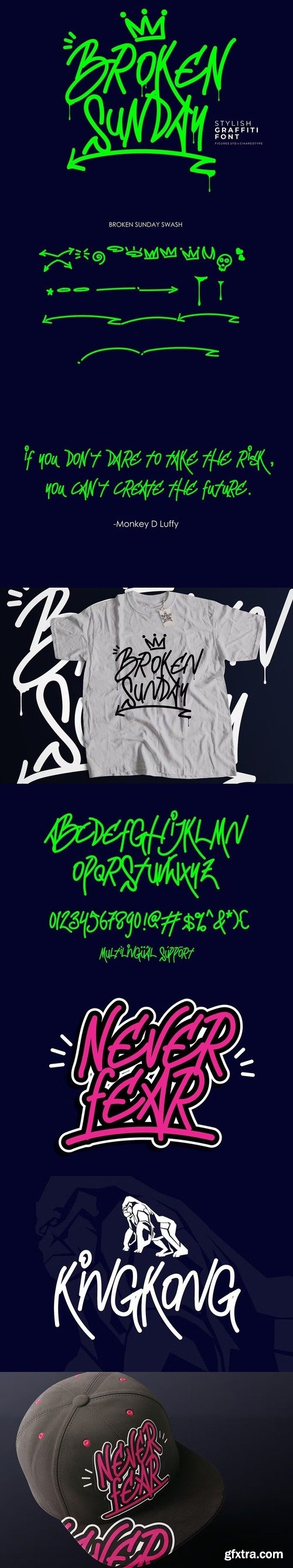 Broken Sunday - Stylish Graffiti Font