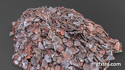 Roof tiles pile 3D Model