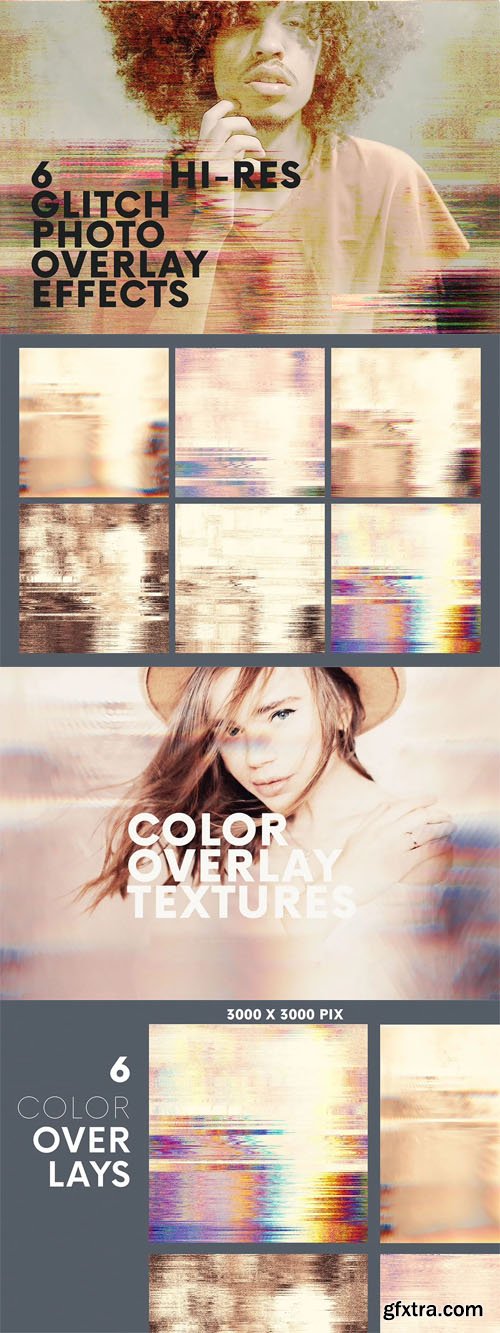 6 Glitch Photo Overlay Effects for Photoshop