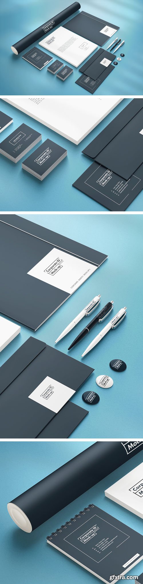 Corporate Brand ID Stationery PSD Mockup Template