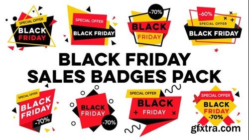 Videohive Black Friday Sale Badges Pack V2 10 in 1 40829615