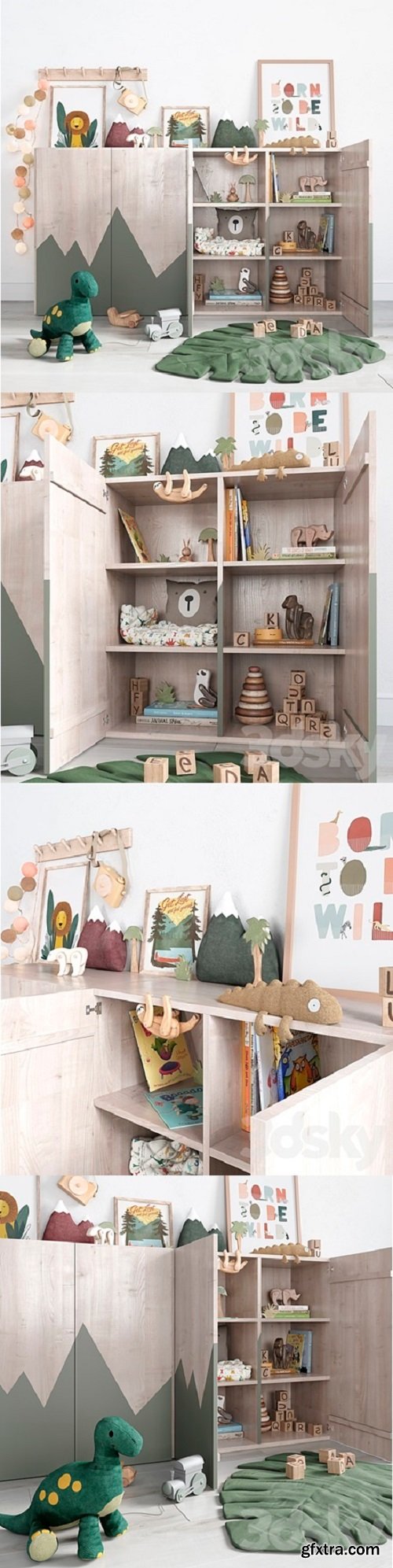 Decor set for childrens rooms