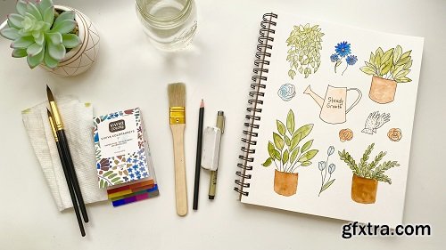 Watercolor and Ink: From Small Illustrations to Beautiful Themed Artwork