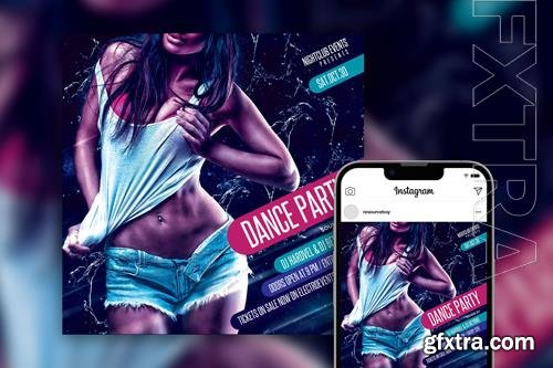 Nightclub Dance Party Instagram Post Template PSD