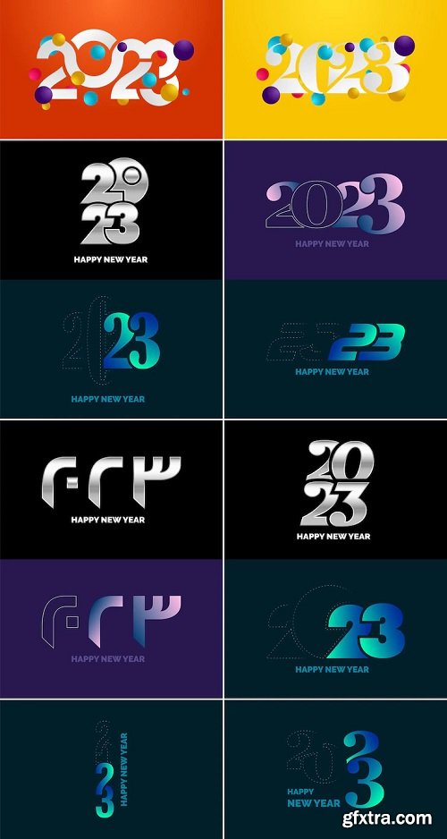 Happy new year 2023 text design