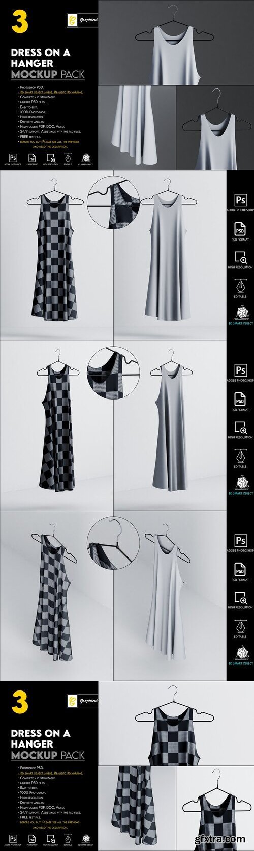 CreativeMarket - Dress on a hanger mockup 7465900