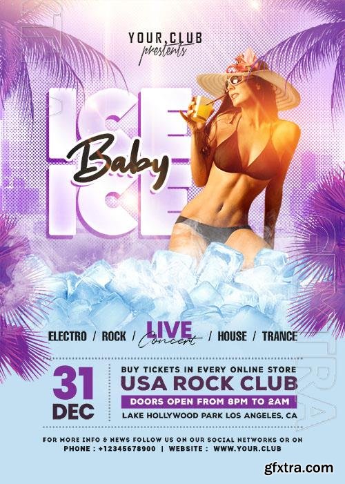 Ice Cold Winter Party Flyer PSD Template