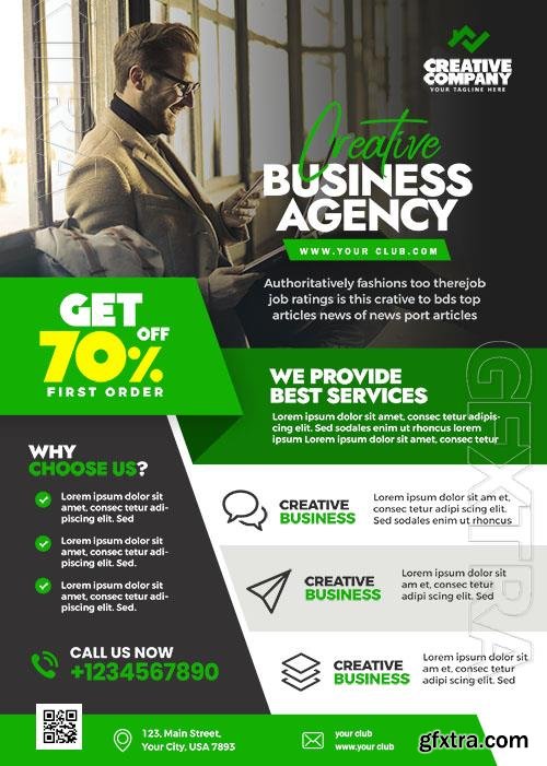 Clean Modern Corporate Business Flyer PSD vol 4