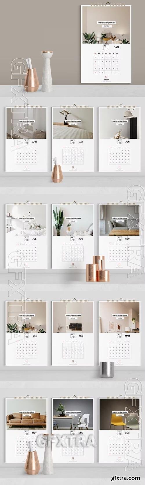 Interior Design Studio Wall Calendar 2023 Template 5CKKJJ8