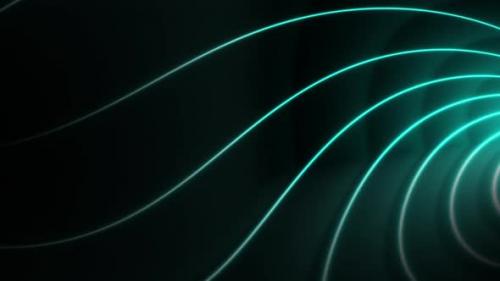 Videohive - Circular glowing line streaks animation with black background - 41022117 - 41022117
