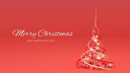 Videohive - Abstract Xmas Tree In 4K - 41029358 - 41029358