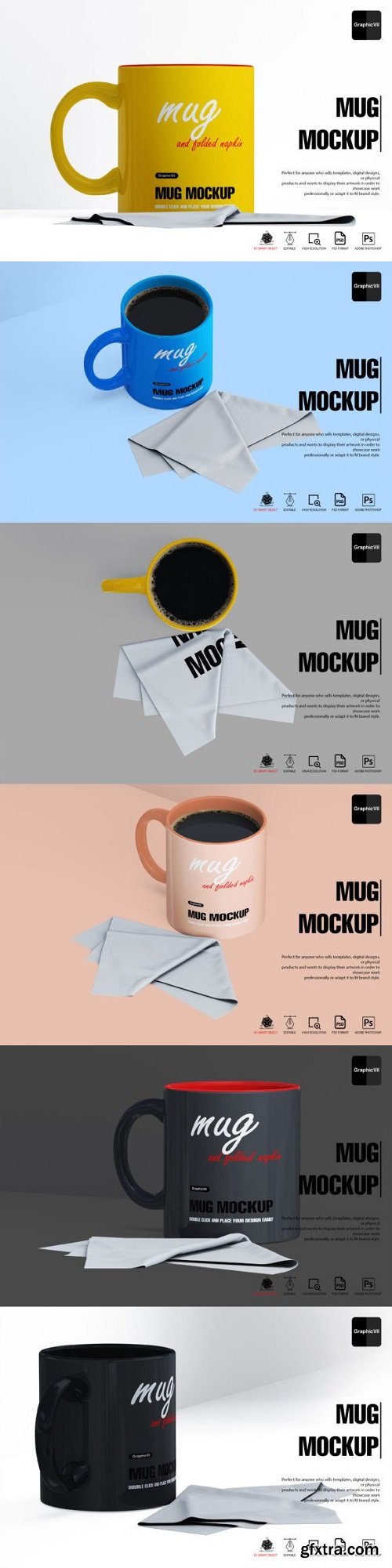 Mug Mockup with a Napkin