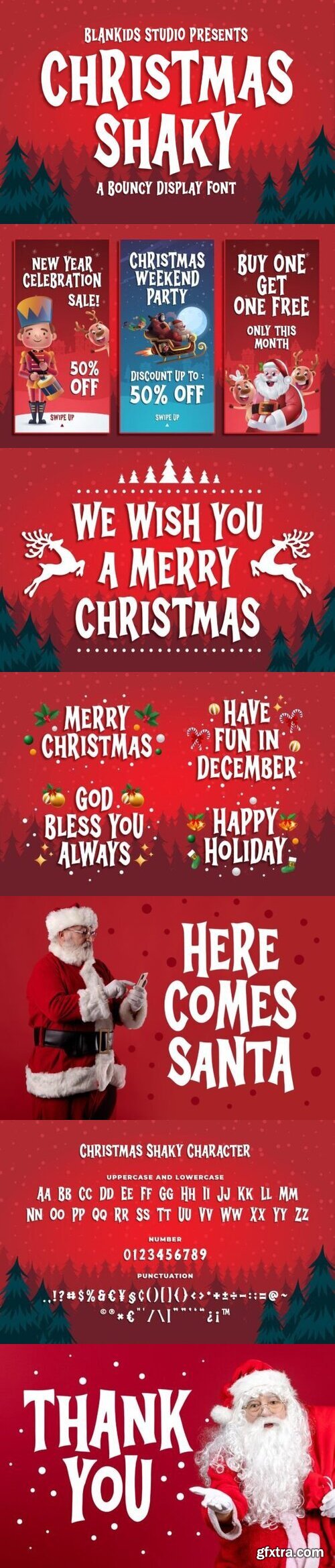 Christmas Shaky Font