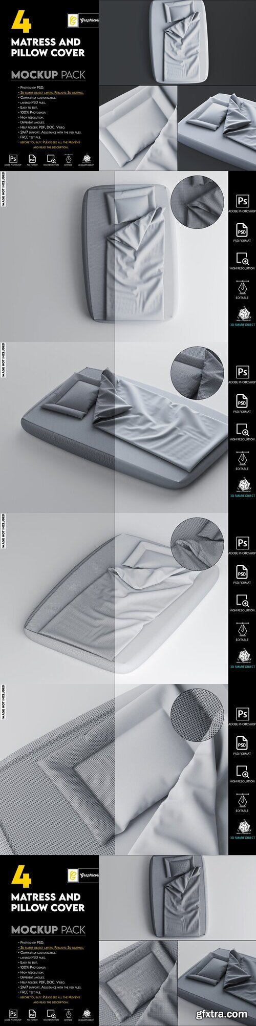 Creativemarket - Matres and pillow cover mockup 7465990