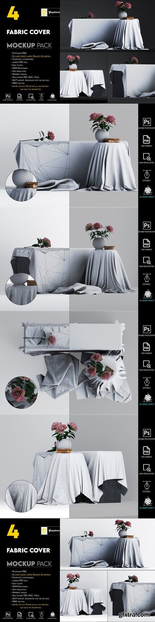 Creativemarket - Fabric Cover Mockup 7466038