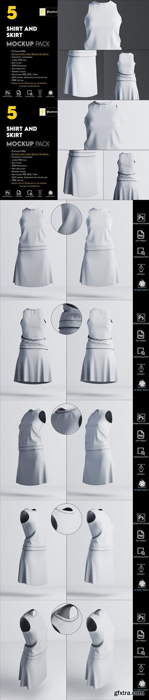 Creativemarket - Shirt and Skirt Mockup 7466141