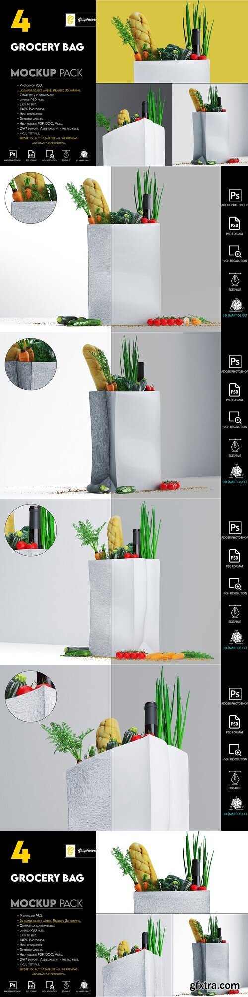 Creativemarket - Grocery Bag Mockup 7466171