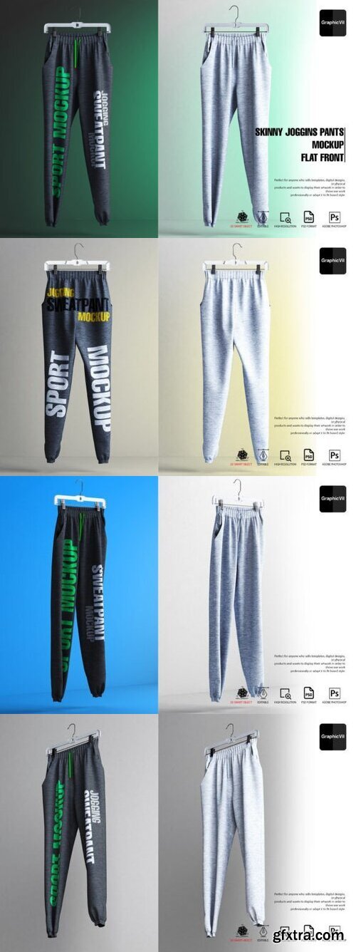 Skinny Joggings Pants Mockup