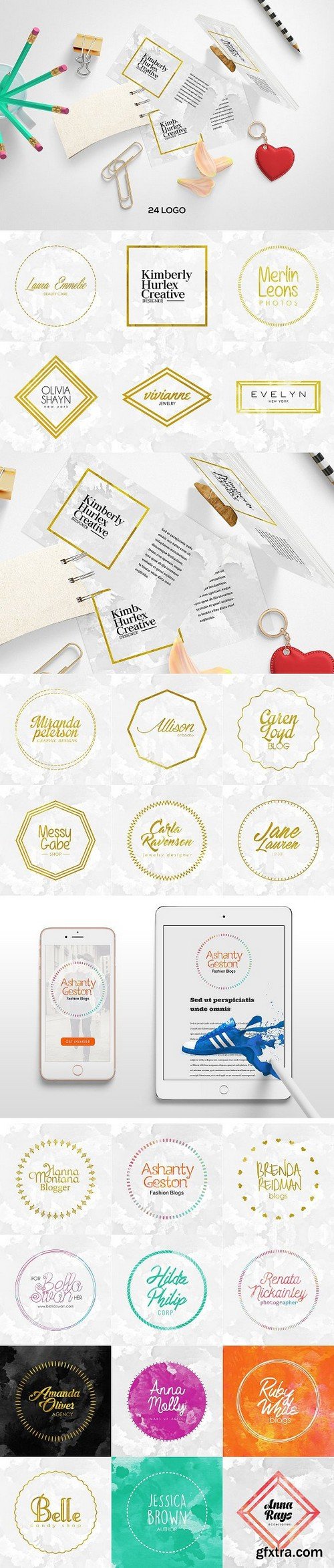 Feminine Logo Creation Kit Bundle