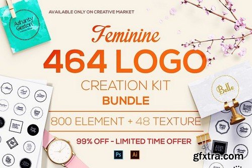 Feminine Logo Creation Kit Bundle