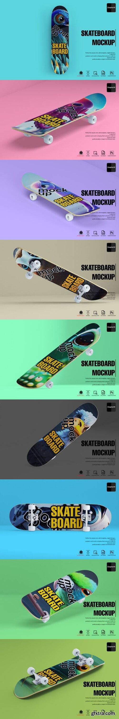 Skateboard Mockup Teenager, Longboard