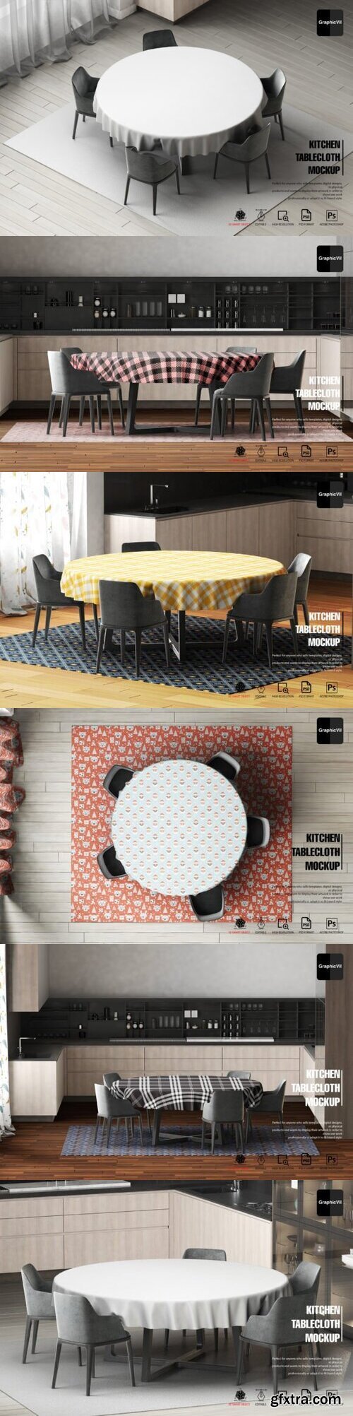 Kitchen Tablecloth Mockup