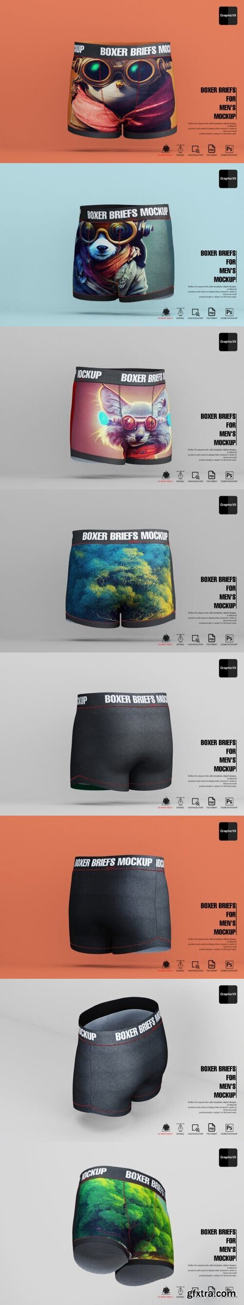 Boxer Briefs for Men\'s Mockup