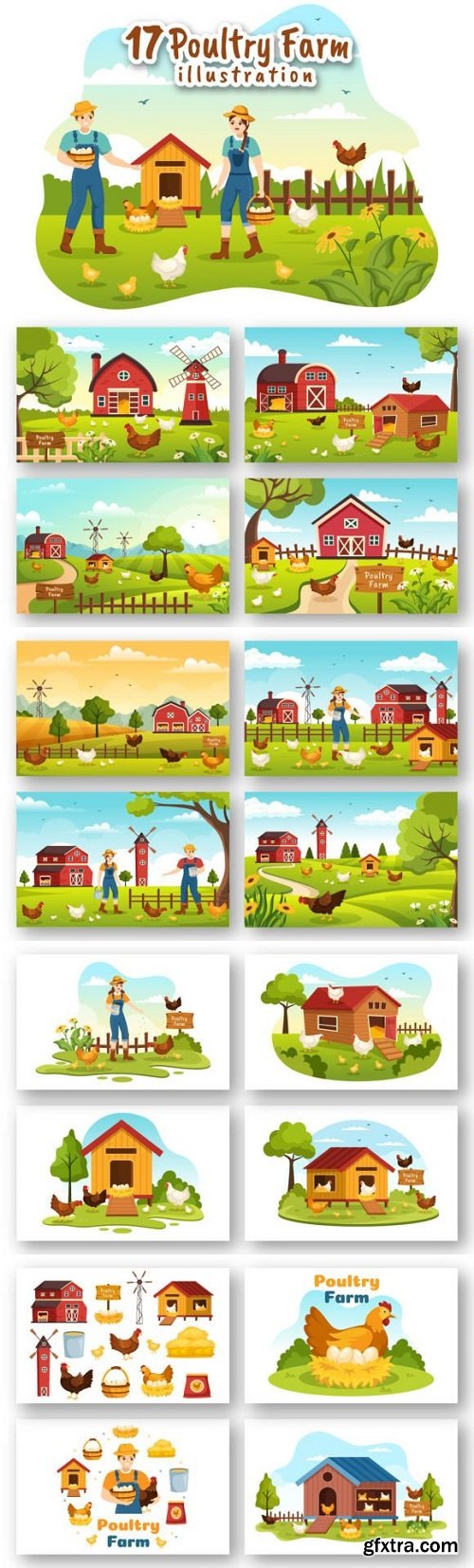 17 Poultry Farm Design Illustration