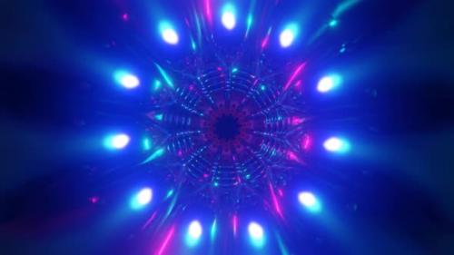 Videohive - Abstract Seamless Looped Neon Animation of Infinite Tunnel - 41095193 - 41095193