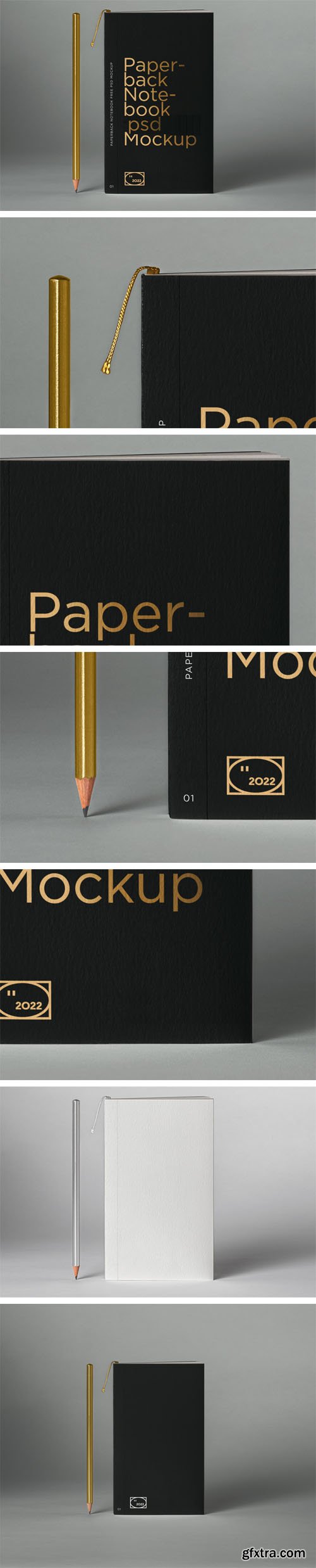 Notebook With Pencil - PSD Mockup Template